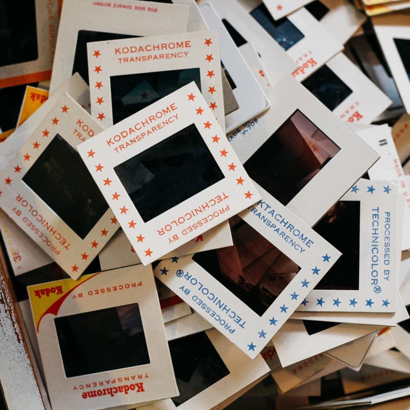 Kodachrome slides being digitized
